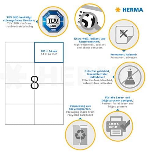 Herma Premium etiketės A4, baltas, matinis popierius, 1600 vnt (4626)