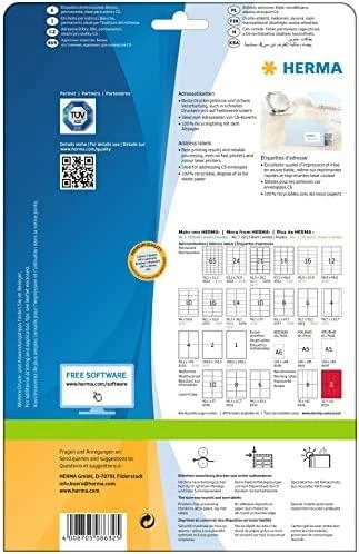 Herma Premium Labels 8632, A4, Adresas, balta, 63,5 x 38,1 mm, matinė popierius, 210 vnt (8632)