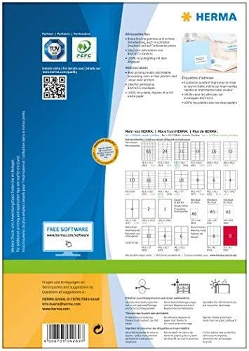 HERMA 4269 etiketė spausdinimui Balta Lipni spausdintuvo etiketė