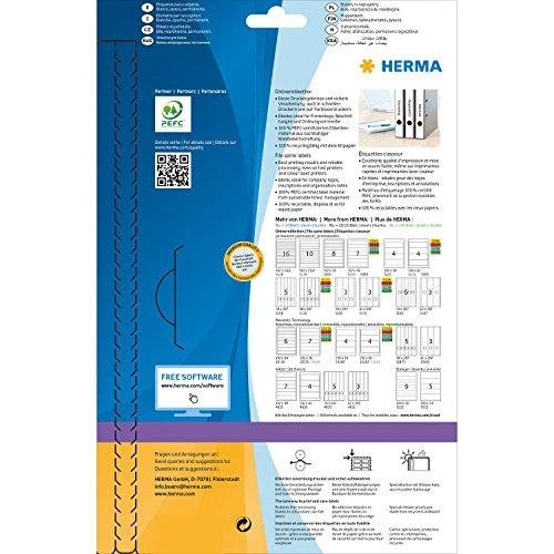 Herma Labels Special 4291, segtuvams, A4, balta, 192 x 59 mm, matinis popierius, 400 vnt., užapvalinti kampai. (4291)