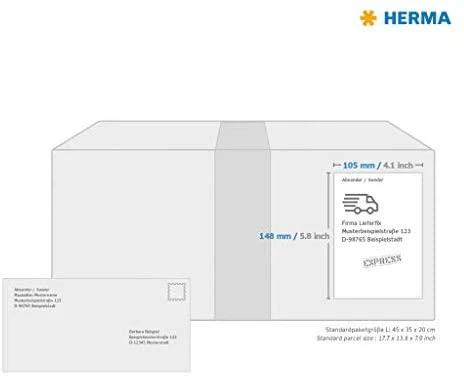 HERMA 4627 lipni etiketė Balta Stačiakampis Ilgalaikis 800 vnt