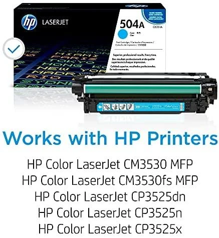 Hewlett Packard (HP) „HP Color LaserJet CP3525/CM3530“ žalsvai mėlynos spalvos spausdinimo kasetė (7 000 puslapių)