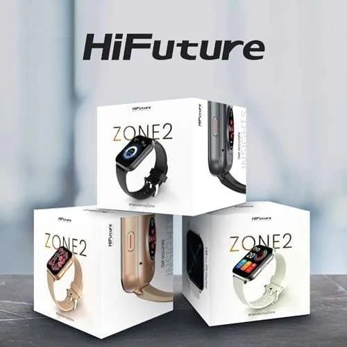 Išmanusis laikrodis HiFuture FutureFit Zone 2, Rožinio aukso spalvos korpusas su rožinės spalvos dirželiu