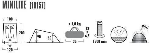 Palapinė High Peak Minilite 10157 Mėlyna/pilka