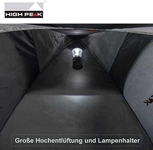 Keturių asmenų juoda palapinė High Peak Monodome XL