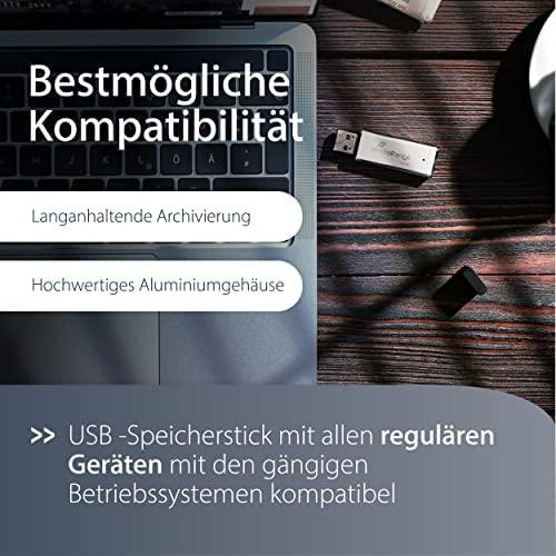 MediaRange High performance 128 GB, USB-Stick - sidabrinis/juodas, USB-A 3.2 Gen 1