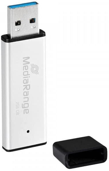 MediaRange USB-Stick USB 3.0 didelio našumo 256GB aliuminio