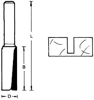 Hikoki Accessories Tiesi pirštinė freza HiKOKI 754053; d=8 mm; D=5 mm; B=11 mm; L=51 mm
