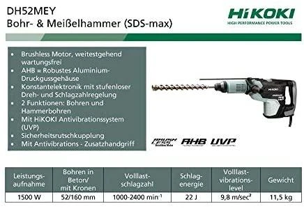 Perforatorius HiKOKI DH52MEY