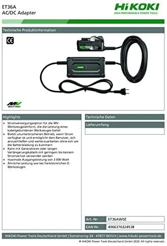 Hikoki Accessories Adapteris HiKOKI ET36A Multi Volt
