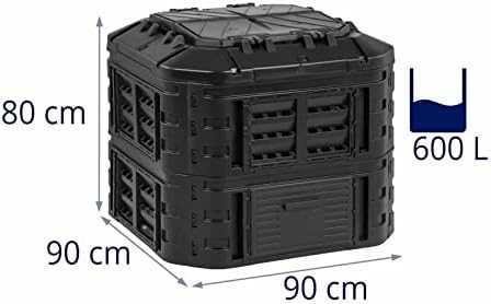Hillvert Modulinis kompostavimo dėžė sodui organinėms atliekoms 90 x 90 x 80 cm 600 l