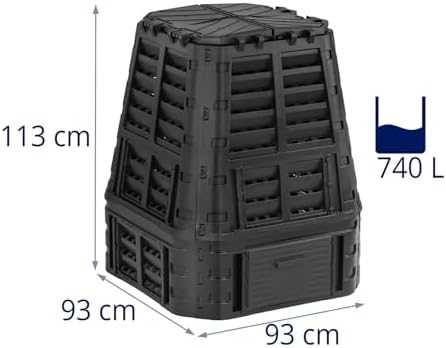 Hillvert Sodo kompostavimo dėžė organinėms atliekoms 93 x 93 x 113 cm 740 l