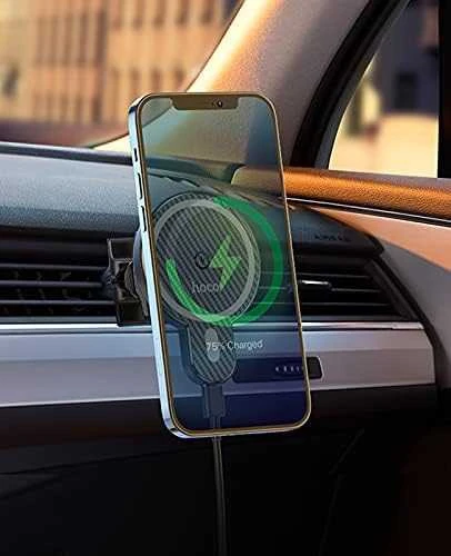 Automobilinis laikiklis-įkroviklis Hoco CA85 Magsafe 15W juodas