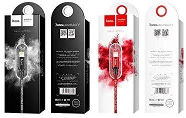 USB A tipo į „Lightning“ tipo laidas Hoco 2A, 2 m x 14, juodas