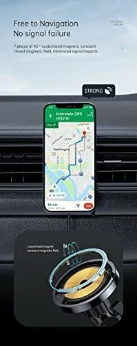 Automobilinis laikiklis-įkroviklis Joyroom JR-ZS240 MagSafe 15W juodas