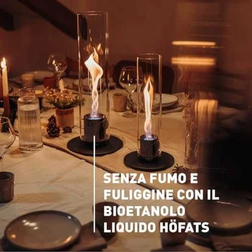 HOFATS SPIN 1200 stalo židinys su bio-degikliu, juoda