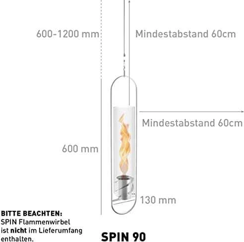 HOFATS SPIN 90 kabantis laikiklis, sidabro