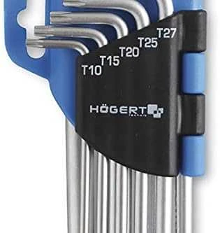 Hogert 9 dalių "Torx" raktų rinkinys, CrV plienas