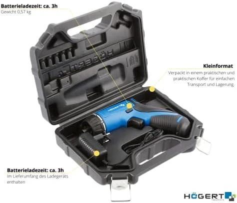 Akumuliatorinis suktuvas Hogert HT2E212; 7,2 V; 1x1,5 Ah akum.