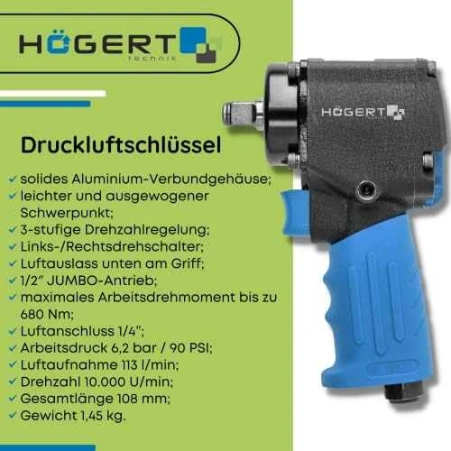 Pneumatinis veržliasukis Hogert HT4R626