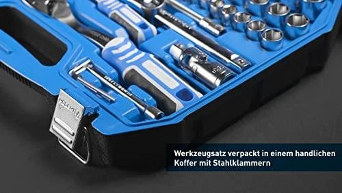Įrankių komplektas Hogert HT1R432; 1/4''; 1/2''; 112 vnt.