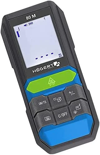 Lazerinis atstumų matuoklis Hogert HT4M324; 80 m