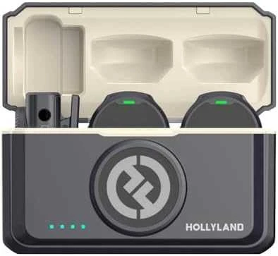 HOLLYLAND LARK M2 COMBO – BEVIELIS LAVALIER MIKROFONAS (DUO, SHINECHARCOAL)