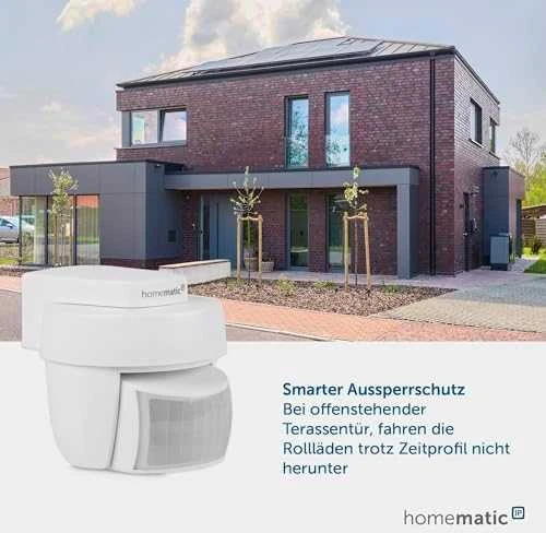 HomeMatic IP Homematic IP Bewegungsmelder + Dämmmerungs. - außen, baltas