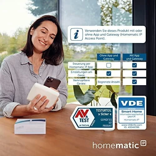 HomeMatic IP Pradžia Automatinis IP motorizuotas purkštuvas (Baltas / Gray)