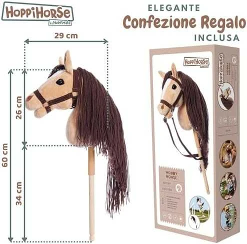 Tootiny Koń Mėgėjiškas arkliukas hoppihorse a3 smėlio spalvos