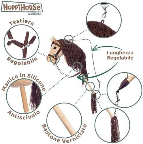 Tootiny Koń Mėgėjiškas arkliukas hoppihorse a3 smėlio spalvos