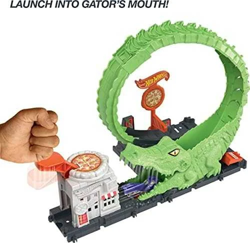 Mattel Hot Wheels rinkinys „Aligatorius, užpuolęs piceriją“