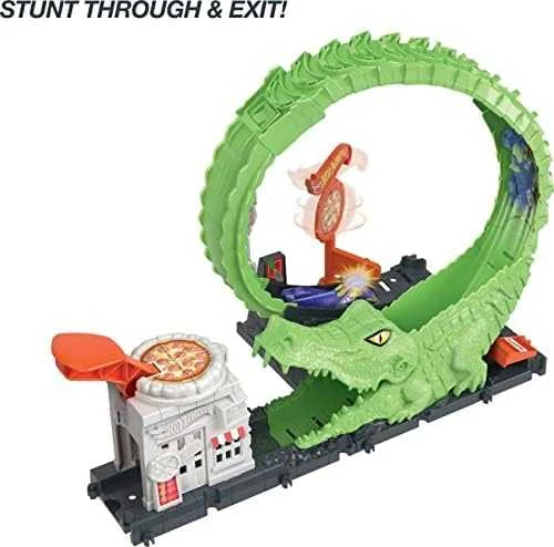 Mattel Hot Wheels rinkinys „Aligatorius, užpuolęs piceriją“