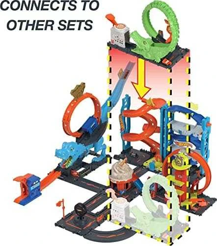Mattel Hot Wheels rinkinys „Aligatorius, užpuolęs piceriją“