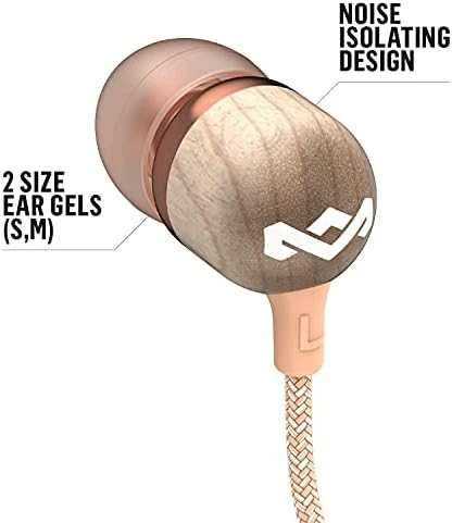 Ausinės Marley Earbuds Smile Jamaica, su mikrofonu, vario spalvos