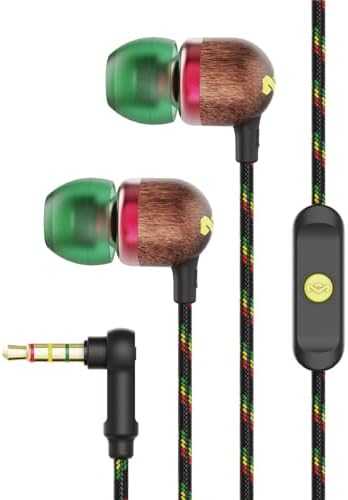 Ausinės Marley | Earbuds | Smile Jamaica | su laidu | į ausis įkišamos | Mikrofonas | Rasta