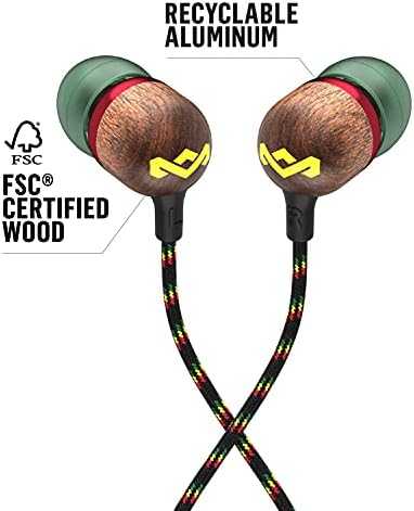 Ausinės Marley | Earbuds | Smile Jamaica | su laidu | į ausis įkišamos | Mikrofonas | Rasta