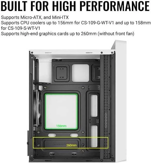 Kompiuterio korpusas  AEROCOOL PGS CS-109-G-WT-v1 FRGB