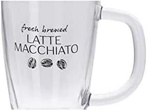 Excellent Houseware Stiklinės kavos latte su šaukštais 300 ml 2 vnt.