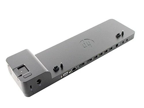 Hewlett Packard (HP) „HP UltraSlim“ prijungimo stotis 65 W – 4 x USB 3.0, 2 x DisplayPort 1.2, 1 x VGA, 1 x RJ-45, 1 x Linijinis įvestis, 1 x Linijinis išvestis