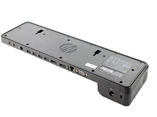 Hewlett Packard (HP) „HP UltraSlim“ prijungimo stotis 65 W – 4 x USB 3.0, 2 x DisplayPort 1.2, 1 x VGA, 1 x RJ-45, 1 x Linijinis įvestis, 1 x Linijinis išvestis