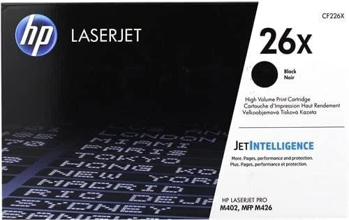 Hewlett Packard (HP) HP 26X High Capacity Juodas lazerinis Toneris Cartridge, 9000 pages, for HP LaserJet Pro M402, Pro M426