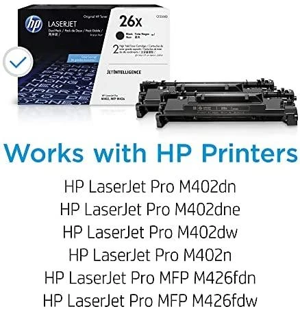 Hewlett Packard (HP) HP No.26X (CF226XD), juoda kasetė