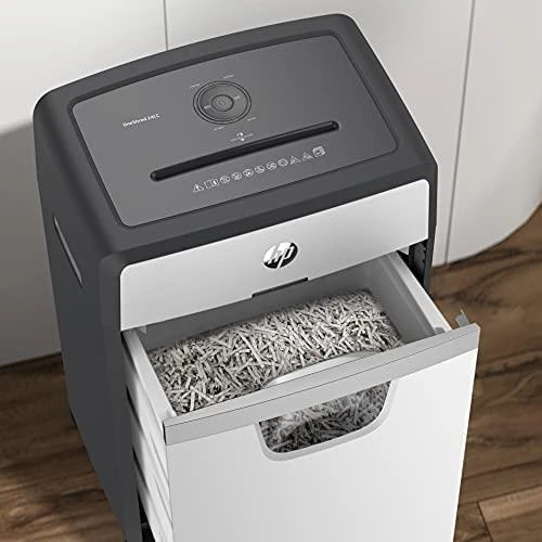 Hewlett Packard (HP) Popieriaus Smulkintuvas - HP Oneshred 24CC, P-4, 24 Kortelės, 30 l, Šviesiai Pilka