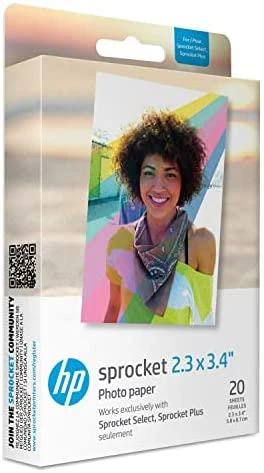 HP Sprocket 2,3x3,4'' - papier do drukarki HP SPROCKET SELECT/PLUS - 20 vnt.