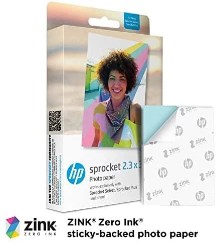 HP Sprocket 2,3x3,4'' - papier do drukarki HP SPROCKET SELECT/PLUS - 20 vnt.
