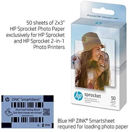 HP ZINK Papier 50 Pack 2x3