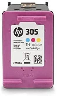 Hewlett Packard (HP) HP 305 trispalvės rašalo kasetės, 100 puslapių, skirtos HP DeskJet 2300, 2710, 2720, Plus 4100