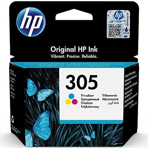 Hewlett Packard (HP) HP 305 trispalvės rašalo kasetės, 100 puslapių, skirtos HP DeskJet 2300, 2710, 2720, Plus 4100