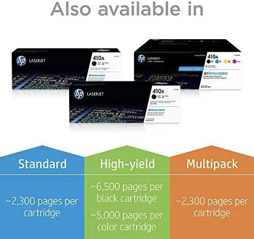 Hewlett Packard (HP) HP 410X didelės našumo purpurinė originali LaserJet dažų kasetė (5 000 puslapių)